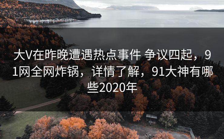 大V在昨晚遭遇热点事件 争议四起，91网全网炸锅，详情了解，91大神有哪些2020年